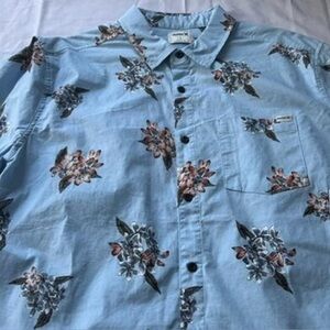 Hurley Men's Lido Stretch Shirt Size Large NEW Blue Dream